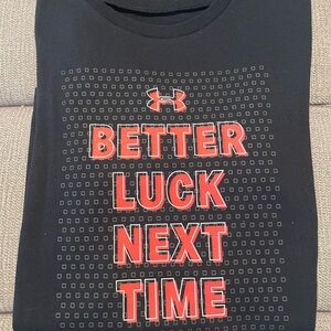 Under Armour Black and Red Kids Tee